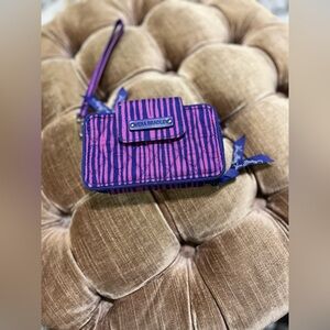 Pink and purple wristlet